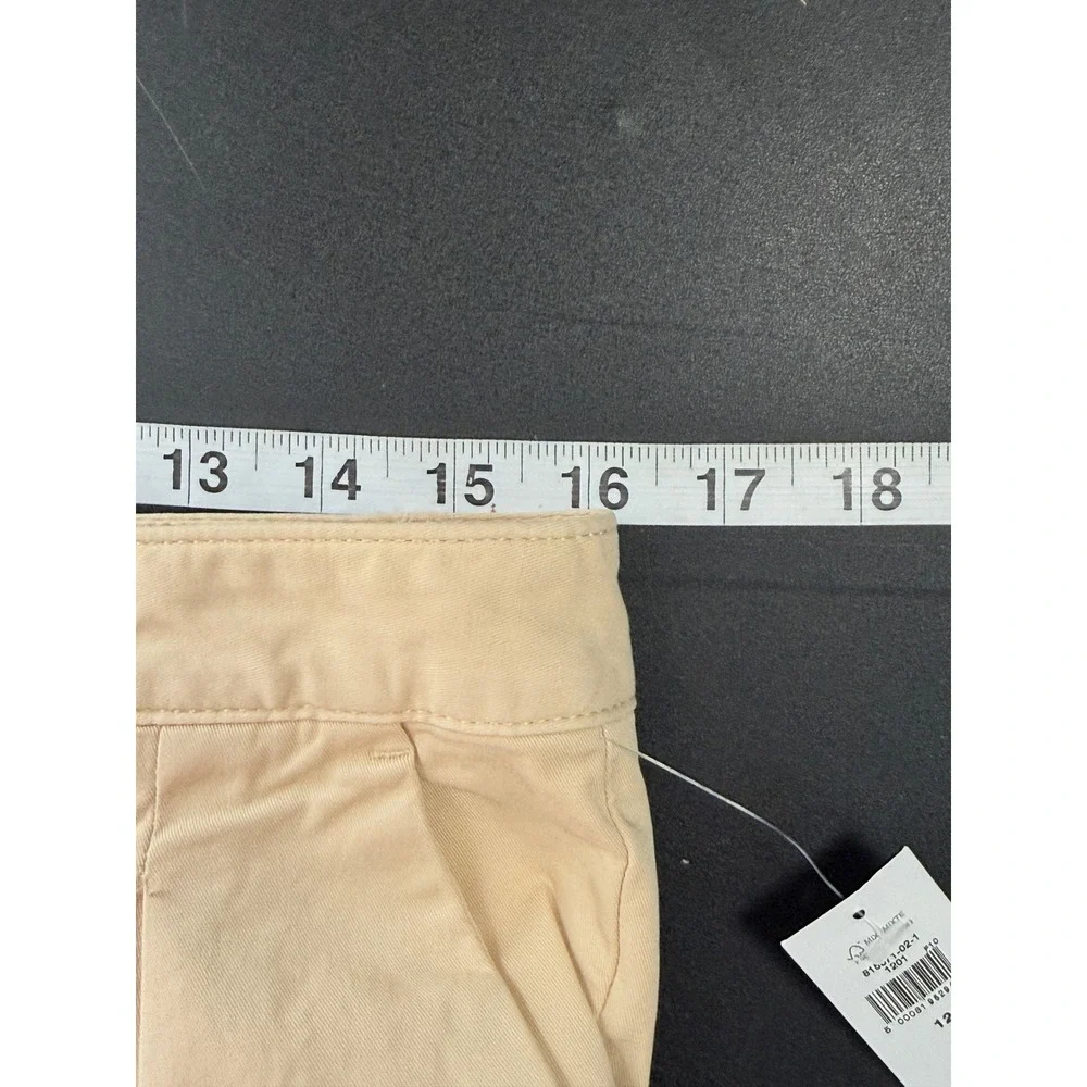 Gap New Pleated Wide Leg Khaki Pants Womens 12 Tan High Rise Academia Preppy - Picture 6 of 11
